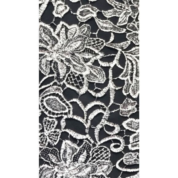 Lauren Ralph Lauren dress women's size 14 black floral lace Sleeveless sheath - Picture 4 of 9